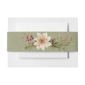 Boho Winter groen koopt salie groen bruiloft Uitnodigingen Wikkel (Voorkant Voorbeeld)