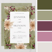 Boho Winter groen koopt salie groen Kaart