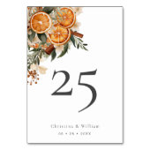 Boho Winter Holiday Mariage Numéro de table (Par défaut)