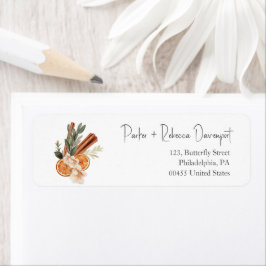 Boho Winter Retouradreslabel Etiket