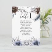 Boho Winter Wedding Dinner Seating Chart Cartes (Debout devant)