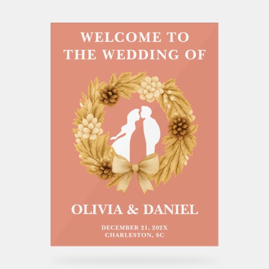 Boho Winter Wedding Welcome Frosted (Recto)