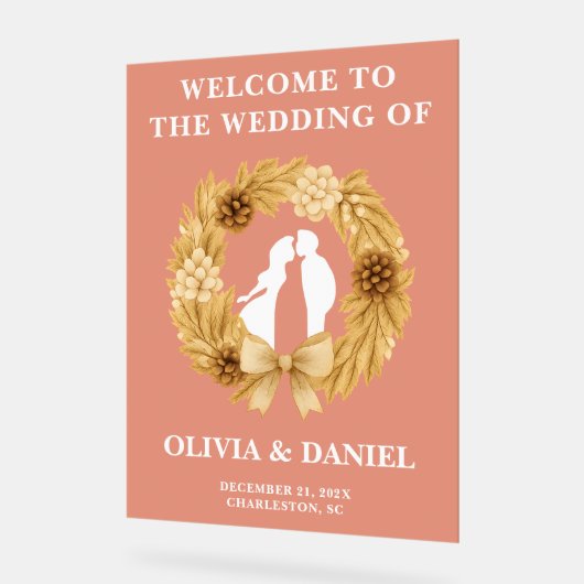 Boho Winter Wedding Welcome Frosted (Angle)