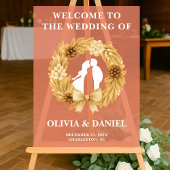 Boho Winter Wedding Welcome Frosted