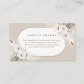 Boho Wit en Neutraal Gedroogde Bloemen  Informatiekaartje (Voorkant)