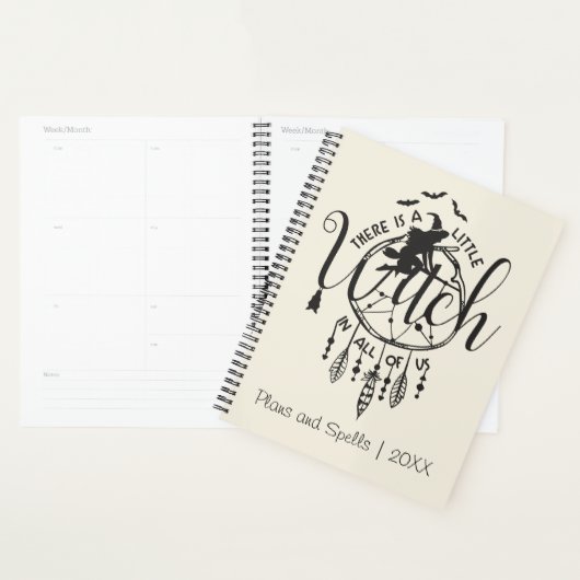 Boho Witch Vibes Fourre-tout - Petite sorcière en  (Devant avec enveloppe)