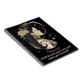 Boho Witchy Vibes in zwart en bruin Notitieboek (Rechterzijde)