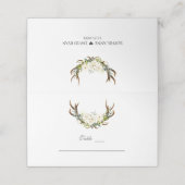 Boho Witte Crème Bloemen Geweien Tafelnummer (Buitenkant ongevouwen)