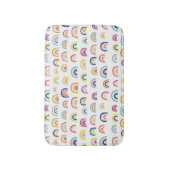 Boho Witte Multi Regenboog Badmat (Voorkant Verticaal)