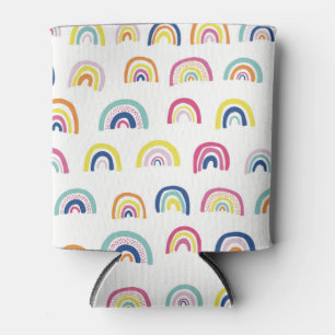 Boho Witte Multi Regenboog Blikjeskoeler