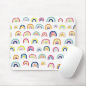 Boho Witte Multi Regenboog Muismat (Met muis)