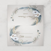 Boho Witte Orchidee Bloemen Blauwe Maan Elegant Pa (Buitenkant ongevouwen)