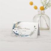 Boho Witte Orchidee Bloemen Blauwe Maan Elegant Pa (Achterkant)