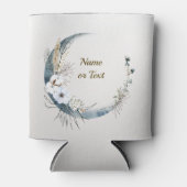 Boho Witte Orchidee Bloemen Blauwe Maan Elegant Pa Blikjeskoeler (Voorkant)