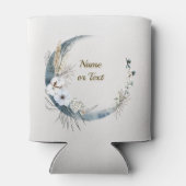 Boho Witte Orchidee Bloemen Blauwe Maan Elegant Pa Blikjeskoeler (Achterkant)