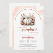 Boho witte pompoen terracotta koperen pampas bruin kaart (Voorkant / Achterkant)