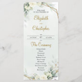 Boho witte rozen Eucalyptus groen goud Programma (Voorkant)