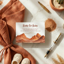 Boho Woestijn Berg Baby Shower Boeken voor Baby