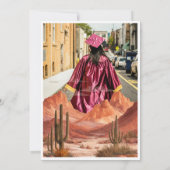 Boho Woestijn Berg Zuidwest Afstuderen Kaart (Achterkant)