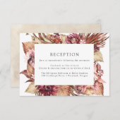 Boho woestijn bloemenbruiloft receptie informatiekaartje (Voorkant / Achterkant)