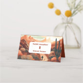 Boho woestijn cactus geïllustreerde bruiloft (Voorkant)