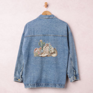 Boho woestijn cowgirl cowboylaarzen cowboy pet denim jacket