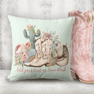 Boho woestijn cowgirl cowboylaarzen cowboy pet kussen