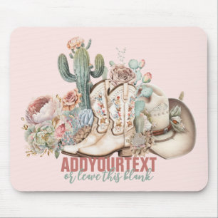 Boho woestijn cowgirl cowboylaarzen cowboy pet muismat