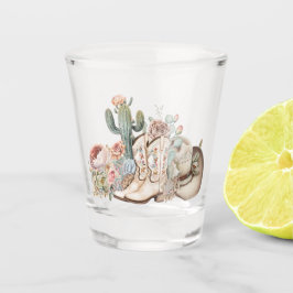 Boho woestijn cowgirl cowboylaarzen cowboy pet shot glas