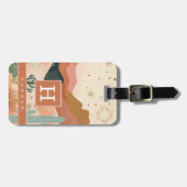 Boho Woestijn Landschap Bagage Label (Voorkant horizontaal)