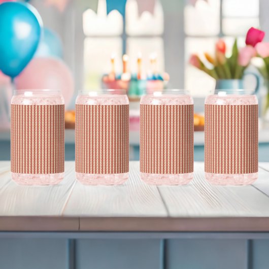 Boho woestijn streeppatroon ontwerp blikvorm glas (Insitu (Baby Shower))
