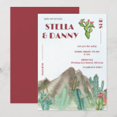 Boho woestijncactus Arizona Bestemming Kaart (Voorkant / Achterkant)