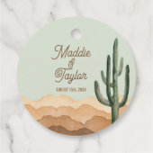 Boho woestijncactus zuidwestelijke bedankt bedankjes labels (Achterkant)