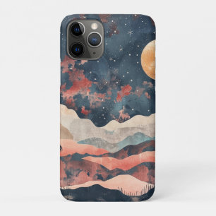 Boho woestijnmaan Indigo koperen hemellandschap iPhone 11 Pro Hoesje