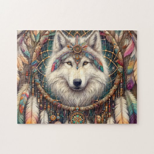 Boho Wolf Droomvanger Legpuzzel (Horizontaal)