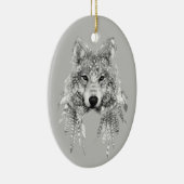 Boho Wolf  Keramisch Ornament (Rechts)