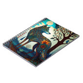 Boho Wolf Surreal Wildlife Art Carnet (Côté gauche)