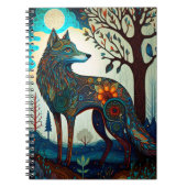Boho Wolf Surreal Wildlife Art Carnet (Devant)