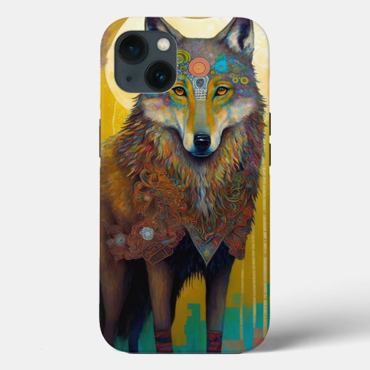 Boho Wolf Surreal Wildlife Art Case-Mate iPhone Case (Achterkant)