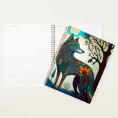 Boho Wolf Surreal Wildlife Art Planner (Devant avec enveloppe)