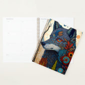 Boho Wolf Surreal Wildlife Art Planner (Devant avec enveloppe)