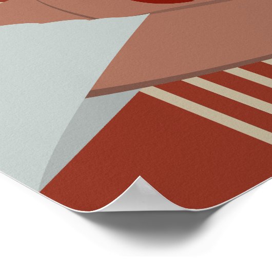 Boho Woman Illustration, Earthy Tones Poster (Hoek)