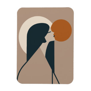 Boho Woman Sun Magneet