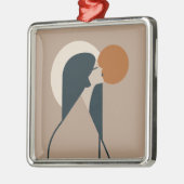 Boho Woman Sun Metalen Ornament (Links)