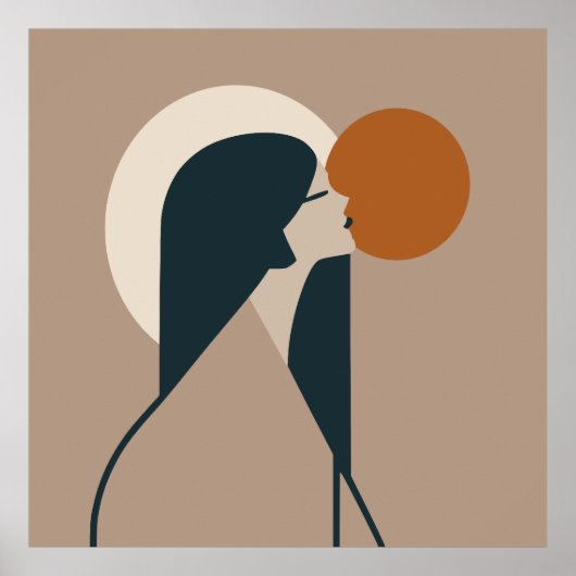 Boho Woman Sun Poster (Voorkant)