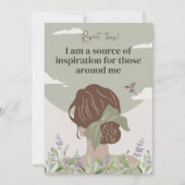 Boho Women Empowing Positive Affirmation Cartes (Devant)