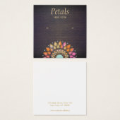 Boho Wood Stud Earring Display Card Vierkante Visitekaartjes (Voorkant /achterkant)