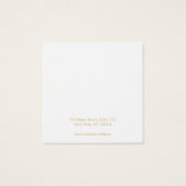 Boho Wood Stud Earring Display Card Vierkante Visitekaartjes (Achterkant)