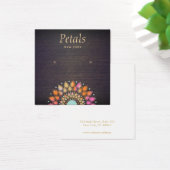 Boho Wood Stud Earring Display Card Vierkante Visitekaartjes (Bureau)