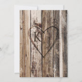 Boho Wood Zonnebloem gewei rustieke bruiloft Kaart (Achterkant)